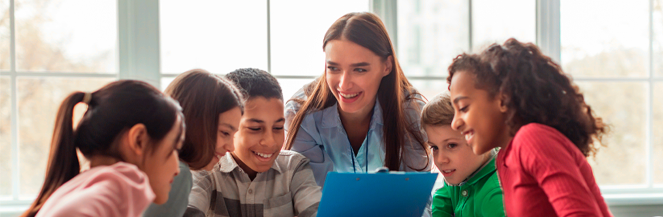 Teacher Helping Students